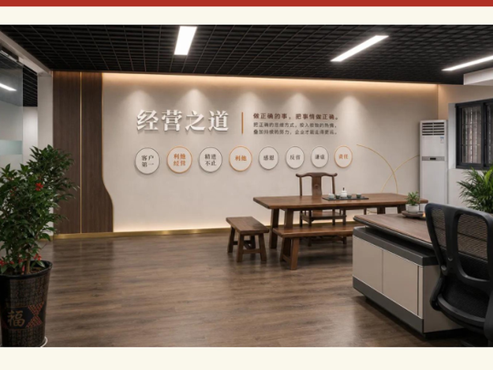 赣州盛和塾 · 经营之道茶室墙