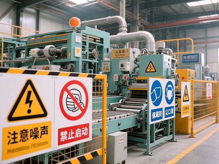 设备旁的警示标识 · 完工实景